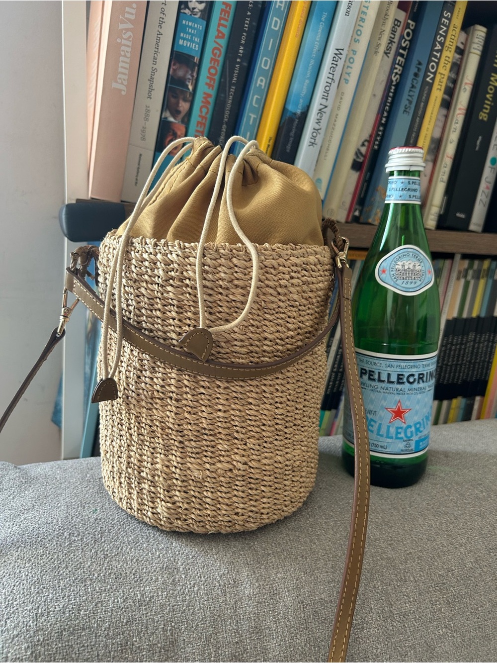 Kayu Straw Bucket Crossbody Bag - Picture 8 of 8